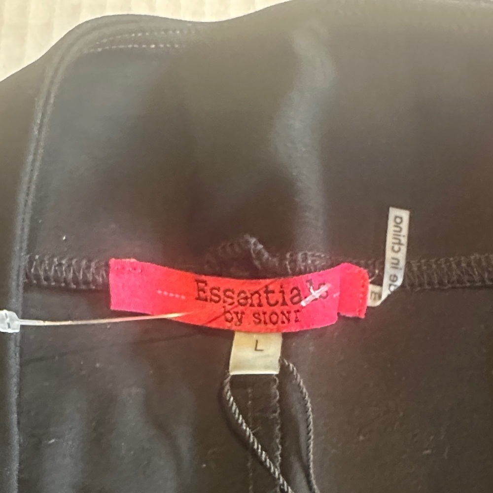 NWT Essentials Sioni euro stretch Black Pants with Rhinestone Accents in front - Picture 7 of 9
